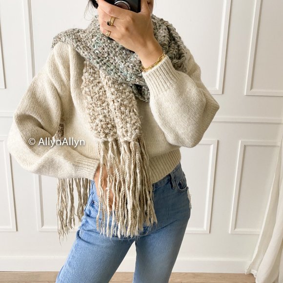 Zara Accessories - Zara Chunky Open Knit Scarf